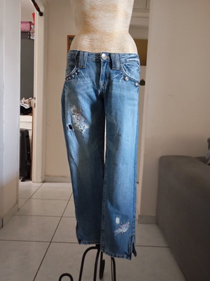Fracomina vintage jeans χαμηλό καβάλο ίσια γραμμή σαν καινούργιο, ν.28 (XS/S), μπλε