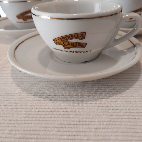 Estrella del Caribe espresso cups like new, pack of 7
