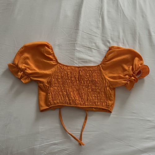 Orange cropped top Gustoso like new, size S-M