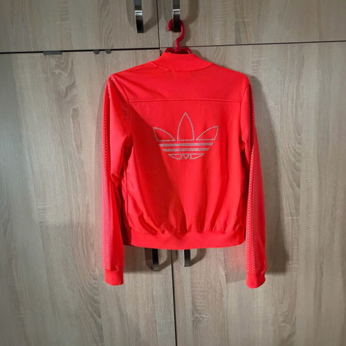 Adidas jacket orange like new, with fleece lining