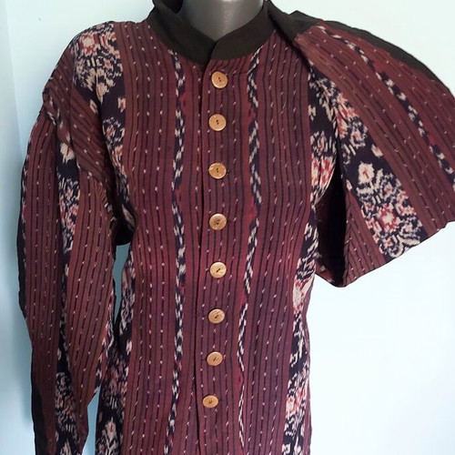 Bum Shaka Εθνο μπουφάν σαν καινούργιο, XL-2XL, κουμπιά από νεφρίτη