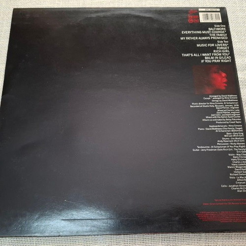 Nina Simone Baltimore LP σαν καινούργιο, jazz