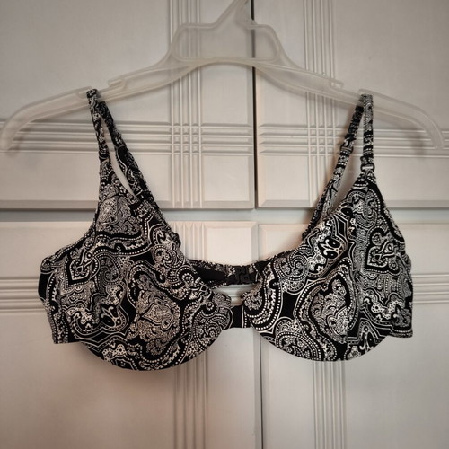 Bikini top Marks & Spencer new, black and white, size UK 34D