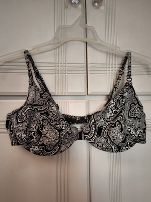 Bikini top Marks & Spencer new, black and white, size UK 34D