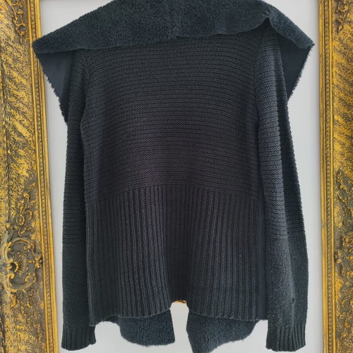 Vintage Tally Weijl knitted jacket with fur, size M, like new