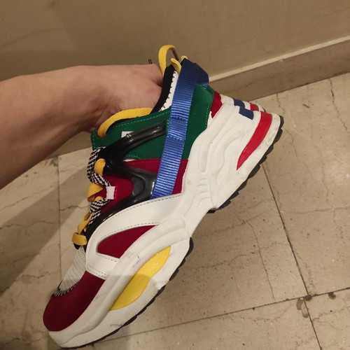 Athletic sneaker used, size 37, multicolor