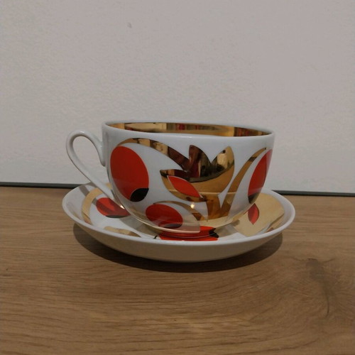 Dmitrov Verbilky USSR "Apples of Paradise" vintage tea set 1965-1991