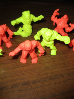 Monster in my pocket της Matchbox σειρά 1 ΝΕΟΝ 7 φιγούρες μεταχειρισμένες