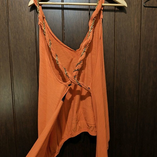 Blouse tirante backless like new, orange, size M