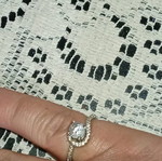 Silver solitaire ring 925, delicate design