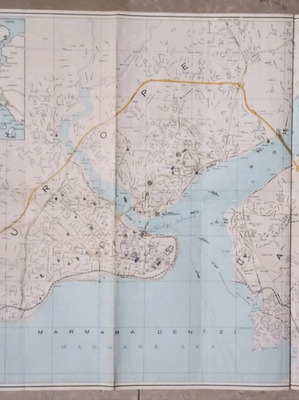 Istanbul map used, old