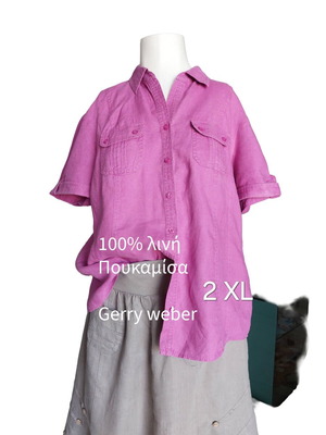 Linen shirt fuchsia Gerry Weber 2XL like new