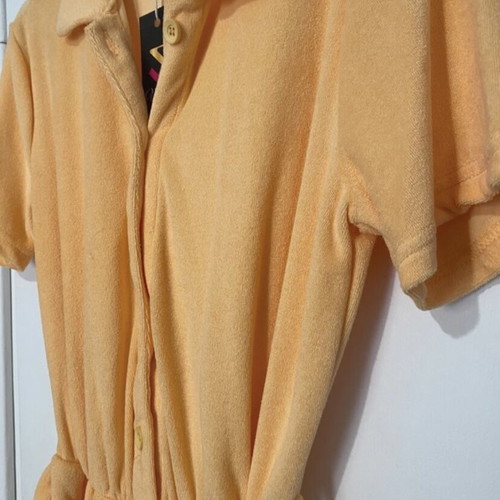 Benissimo one-piece new, terry fabric, orange, short-sleeve with belt
