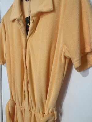 Benissimo one-piece new, terry fabric, orange, short-sleeve with belt