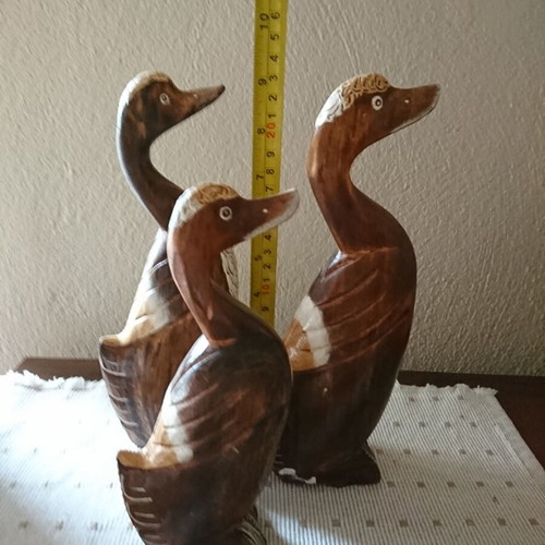 Wooden ducks like new, decorative handmade
