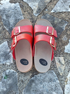 Sunshine women's anatomical sandals No 25106 red, new, size 37