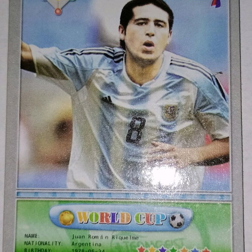 Juan Román Riquelme collectible card used, World Cup 2006