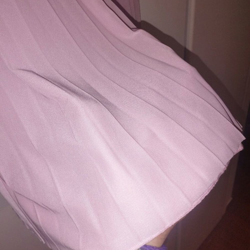 Bershka pink pleated skirt like new, size L