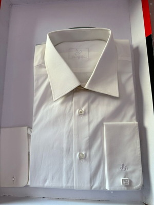 Dur men's formal white shirt with French cuffs new, XL