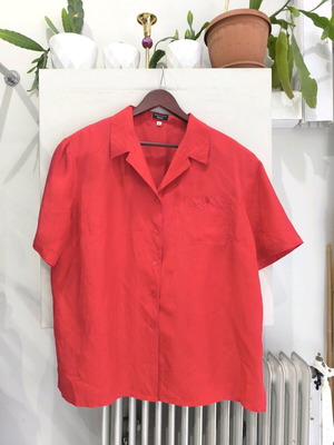 Silk shirt XXL red summer women's vintage like new