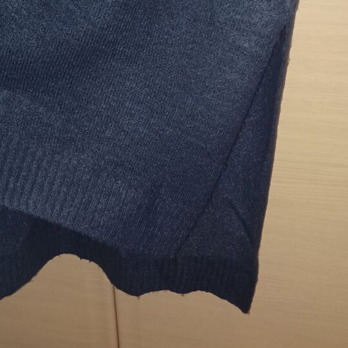 Knitted Kazaka with turtleneck, like new, dark blue