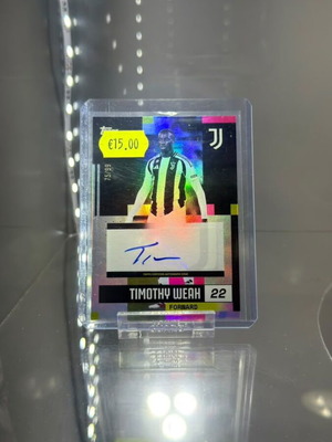 Timothy Weah Juventus κάρτα αυτόγραφου με αριθμό /99