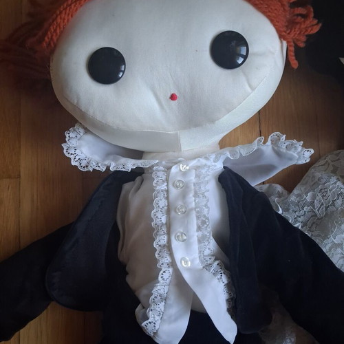 Handmade vintage dolls, set of 2, 75 cm tall