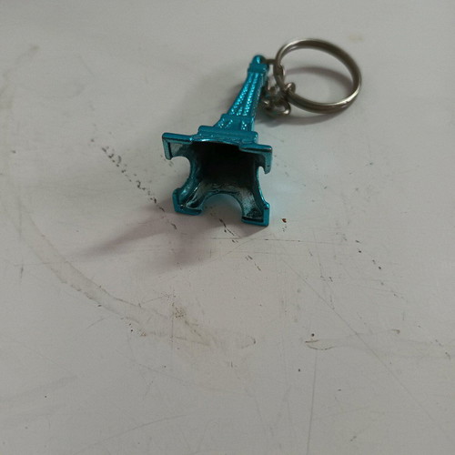Eiffel Tower keychain new, turquoise