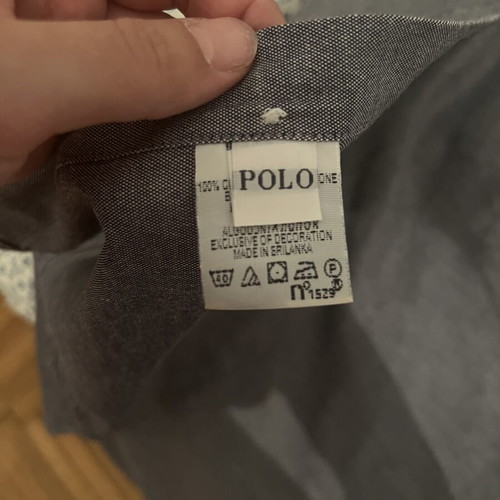 Polo Ralph Lauren dress shirt gray XL like new with small fabric mark