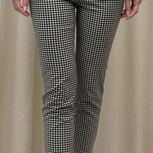 ZARA summer black and white checkered pants like new, size S