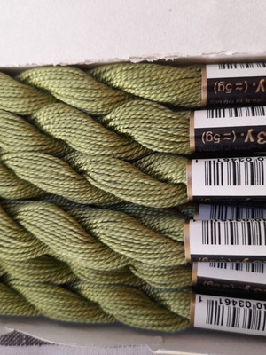 Cotton Perle DMC embroidery thread No 471 new, pack of 10 pieces