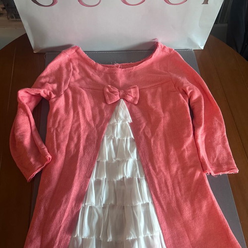 ZIC ZAC pink blouse with bow and ruffles, like new, one size