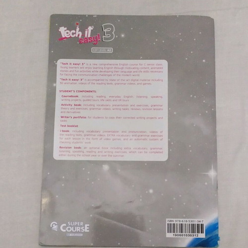 Tech it easy 3 Writer's Portfolio English school book used