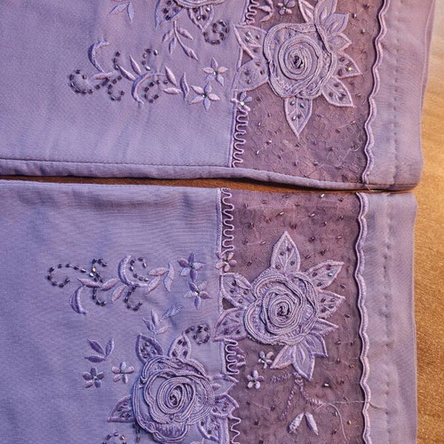 Lilac pants S/M like new with lace design