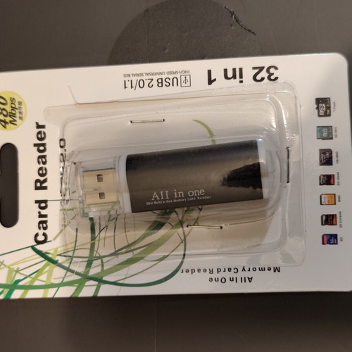 USB Card Reader 32 in 1 USB 2.0 480 Mbps, sealed