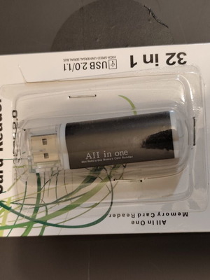 USB Card Reader 32 in 1 USB 2.0 480 Mbps, sealed