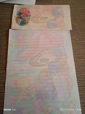 Correspondence like new, 1 envelope and 1 sheet