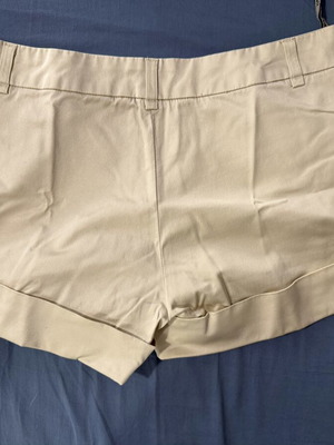 Women's beige shorts, low waist