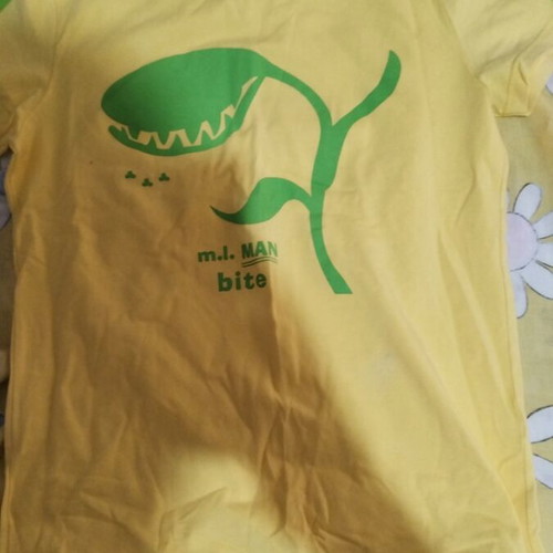 Emellman men's short-sleeve shirt like new, yellow, size L