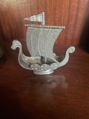 Viking Ship decorative metal small size from Norway like new