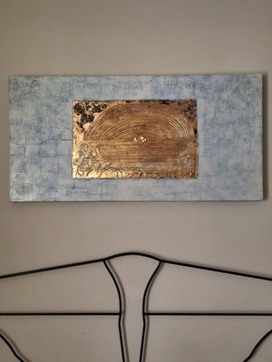 Canvas painting like new 1.20x60 cm modern style with spatula technique