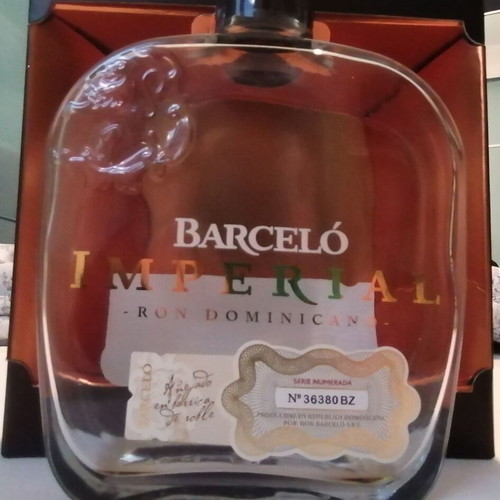 Ron Barcelo Imperial 700ml like new, empty decorative bottle