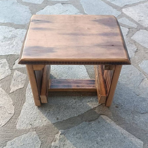 Roble wood stool new 31x23cm