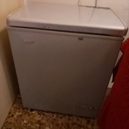 Household appliance set used with Morris freezer, washing machine, Eskimo fridge, wooden drawer