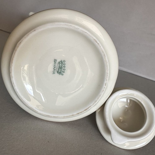Vintage Bavaria porcelain coffee pot with lid, Mid-Century design