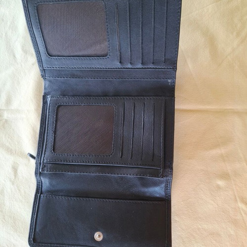 Bodenschatz leather wallet, black, genuine soft leather
