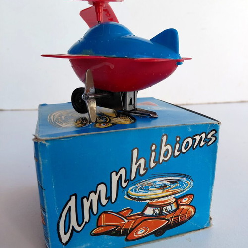 Amphibion Wind-Up Toy 1960s New Greek Made