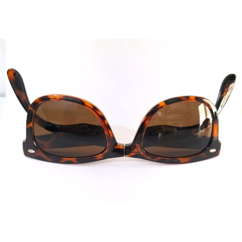 Foldable sunglasses used, brown