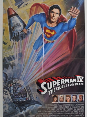 Superman IV The Quest for Peace movie poster used, 1987