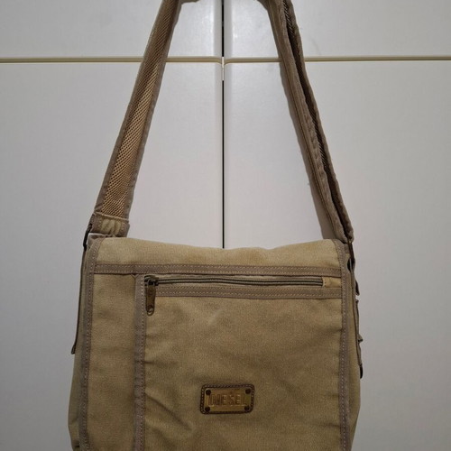Diesel Messenger Bag khaki unisex used, Y2K 2000s